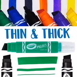 Crayola XL Poster Markers  Assorted Classic Colors  School Supplies  4 Count