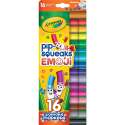 Crayola Emoji Stampers  Pip Squeaks Washable Markers  Gift for Boys & Girls  16 Count