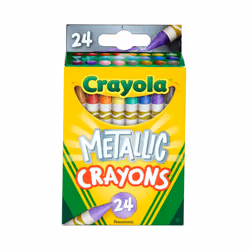 Crayola Metallic Crayons Kids Art Supplies 24 Count Coloring Supplies Gift for Kids Ages 3 4 5 6