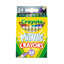 Crayola Metallic Crayons  Kids Art Supplies  24 Count  Coloring Supplies  Gift for Kids  Ages 3  4  5  6