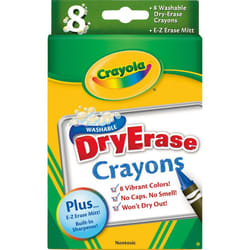 Crayola Washable Dry-Erase Crayons-Classic 8/Pkg