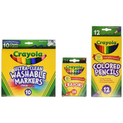 Crayola Back To School Supplies  Grades 3-5  Ages 7  8  9  10  Contains 24 Crayons  10 Washable Broad Line Markers  and 12 Colored Pencils [Amazon Exc