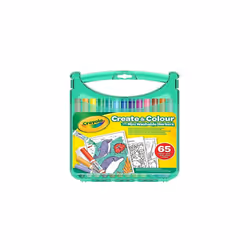 CRAYOLA 04-0379-E-000 Mini Washable Markers Create & Colour Case 65 Pieces, Set