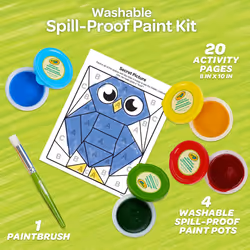 Crayola Spill Proof Paint Set  Washable Paint for Kids  Ages 3  4  5  6