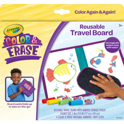 Crayola Color & Erase Drawing Board for Kids  Travel Coloring Kit  Drawing Toy  Toddler Coloring Set  Gift for Kids  3+