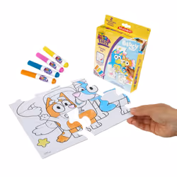 Crayola Color & Erase Bluey Puzzle Set  12 Color in Puzzle Pieces  Reusable  Double Sided Kids Puzzle  Bluey Gift for Kids  3+