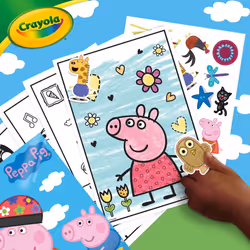 Crayola Peppa Pig Coloring Book with Stickers  Gift for Kids  96 Pages  Ages 3  4  5  6
