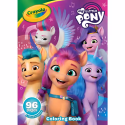 Crayola My Little Pony Coloring Book with Stickers  Gift for Girls and Boys  96 Pages  Ages 3  4  5  6