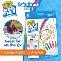 Crayola Color Wonder Paintbrush Pens  Mess Free Paint Set for Kids  8ct Refill  3+