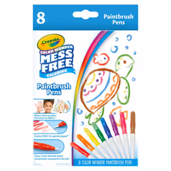 Crayola Color Wonder Paintbrush Pens  Mess Free Paint Set for Kids  8ct Refill  3+