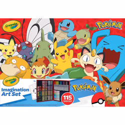 Crayola Pok?mon Imagination Art Set (115pcs)  Kids Art Kit  Coloring Supplies  Pokemon Toys  Pokemon Gift for Boys & Girls
