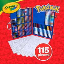 Crayola Pok?mon Imagination Art Set (115pcs)  Kids Art Kit  Coloring Supplies  Pokemon Toys  Pokemon Gift for Boys & Girls