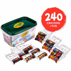 240 x Crayola Crayons Crayons Color MAX Arts And Crafts Large Tub