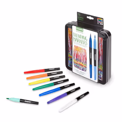 Crayola Blending Marker Kit with Decorative Case  14 Vibrant Colors & 2 Colorless Blending Markers