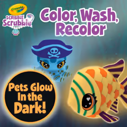 Crayola Scribble Scrubbie Glow Lagoon Pets  Sea Animal Toys  Gifts for for Boys & Girls  3+
