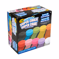 Crayola Washable Sidewalk Chalk for Kids  Long Lasting Super Chalk Set  Outdoor Chalk  10 Assorted Colors