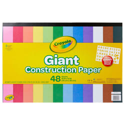 Crayola Giant Construction Paper Pad 18""""X12""""-48 Sheets W/Stencil