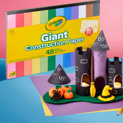 Crayola Giant Construction Paper Pad 18""""X12""""-48 Sheets W/Stencil