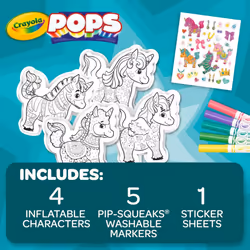 Crayola Pops Inflatable Characters  Coloring Set for Kids  Gift for Boys & Girls  Ages 5  6  7  8