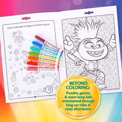 Crayola Trolls World Tour Color & Activity Pad  32 Coloring Pages and 7 Mini Washable Markers Markers  Trolls 2 Gift for Kids  Ages 3+