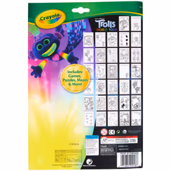 Crayola Trolls World Tour Color & Activity Pad  32 Coloring Pages and 7 Mini Washable Markers Markers  Trolls 2 Gift for Kids  Ages 3+