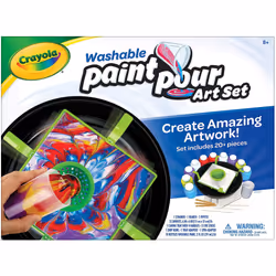 Crayola Washable Paint Pour Set 20pc Paint Set Gift for Kids 8 9 10 11