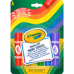 Crayola 54-1070, Blue, Green, Orange, Purple, Red, Yellow, Paint marker, Hard, 6 pc(s)