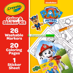 Crayola PAW Patrol Art Kit for Kids (45pcs)  PAW Patrol Coloring Book Pages  PAW Patrol Stickers for Kids  PAW Patrol Toy  Kids Gift