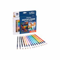 Crayola CYO682116 Sketch & Shade Doodle Pencils, Multi Color - Pack of 14