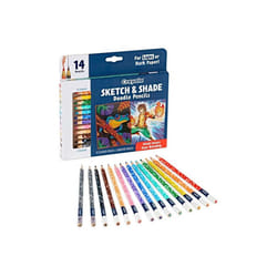 Crayola CYO682116 Sketch & Shade Doodle Pencils, Multi Color - Pack of 14