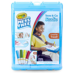 Crayola Color Wonder Stow & Go  Mess Free Coloring  at Home Activities for Kids  Gift  34 Piece  Blue