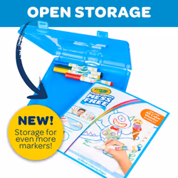 Crayola Color Wonder Stow & Go  Mess Free Coloring  at Home Activities for Kids  Gift  34 Piece  Blue