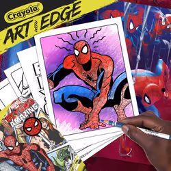 Crayola Art with Edge Spiderman Beyond Amazing Coloring Pages (28pgs)  Spiderman Coloring Pages  Adult Coloring  Gift for Teens