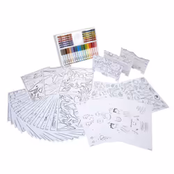 Crayola Dinosaur 5-in-1 Art Kit for Kids  Dinosaur Toys  Kids Art Set  Dinosaur Gift for Boys & Girls  Ages 4+