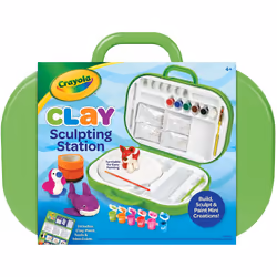 Crayola Clay Sculpting Station Kids Clay Sculpting Material Craft kit Art Set for Kids Gift for Boys & Girls Ages 6+