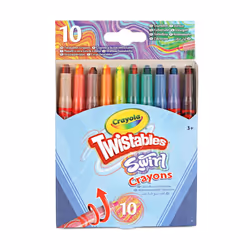 CRAYOLA Swirl Mini Twistable Crayons - Assorted Colours (Pack of 10) | Magical Swirl Effect Will Draw 4 Colours Per Crayon | ...
