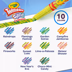 CRAYOLA Swirl Mini Twistable Crayons - Assorted Colours (Pack of 10) | Magical Swirl Effect Will Draw 4 Colours Per Crayon | Ideal for Kids Ages 3+