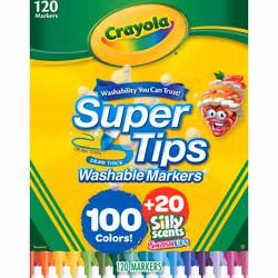 Crayola Super Tips Marker Set  100 Washable Markers for Kids  20 Scented Markers  Bulk Colored Markers for Coloring Books  Ho ...