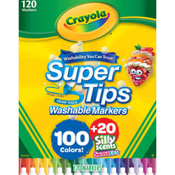 Crayola Super Tips Marker Set  100 Washable Markers for Kids  20 Scented Markers  Bulk Colored Markers for Coloring Books  Holiday Gift for Kids [Amaz