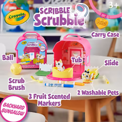 Crayola Scribble Scrubbie Pets  Backyard Playset  Toys For Girls & Boys  Gifts For Kids  Ages 3+
