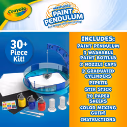 Crayola Paint Pendulum (30pcs)  Washable Paint Kit  Kids Arts & Crafts  Art Toys for Girls & Boys  Gift for Kids  Ages 7+