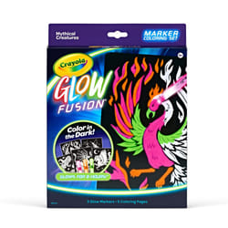 Crayola Glow Fusion  Glow in The Dark Coloring Set with Markers  Mythical Creature Coloring Pages  Gift for Kids