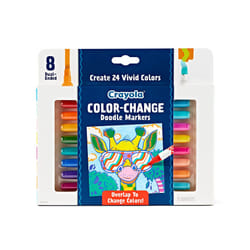 Crayola Color Changing Markers (8ct)  Assorted Colors  Markers for Teens  Pair with Adult Coloring Books  Gift for Teens  Nontoxic