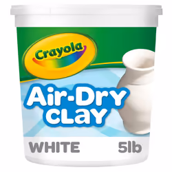 Crayola Air Dry Clay (5lbs)  Natural White Modeling Clay for Kids  Sculpting Material  Bulk Craft Supplies for School Classro ...