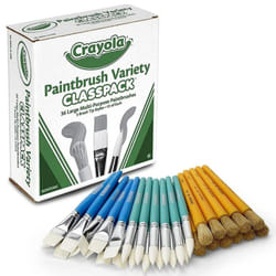 Crayola Paintbrush Variety Classpack  School Supplies  36 Large Paint Brushes For Kids  Assorted