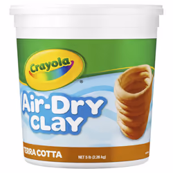 Crayola Air Dry Clay for Kids (5lbs)  Reusable Bucket of Terra Cotta Clay for Sculpting  Bulk Arts and Crafts Supplies  Ages 3+