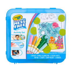 Crayola Color Wonder Mess Free Coloring Activity Set (30+ Pcs) with Markers Stamps and Stickers Gift for Toddlers 3+