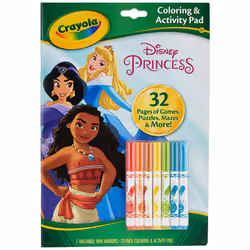 Crayola Disney Princess Color & Activity Book  32 Coloring Pages & 7 Mini Markers  Gift for Kids  Packaging May Vary