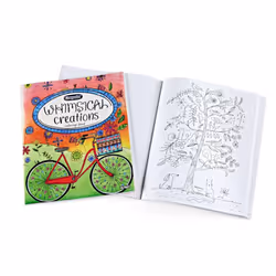 Crayola Whimsical Creations Coloring Book for Adults (40pgs)  Adult Coloring Pages  8x10  Perforated  Gift for Teens & Adults