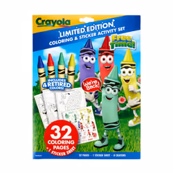Crayola Retired Colors Coloring & Activity Set Retired Crayons & Stickers 32 Pgs Gift for Kids Ages 3+